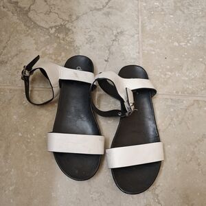 Elegant Black and White Sandals